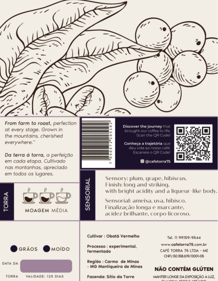 Café especial Torra 75- Licor de Ameixa