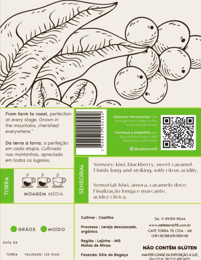 Cafe especial Torra 75 - Castilho